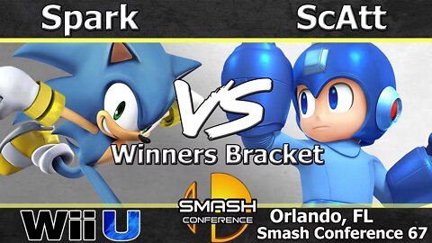 Instinct Spark (Sonic) vs. MVG|ScAtt (Mega Man) - Wii U Winners Bracket - SC:67