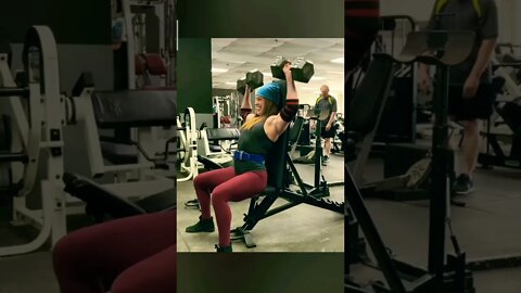 Heavy shoulder workout 💪female fitness motivation💞 #shoulderworkout 🔥#shorts ✌️