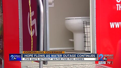 Hope flows into Poe homes as water outage continues