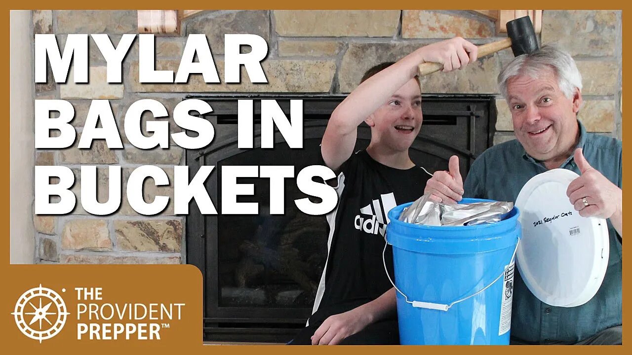 Food Storage: Sealing Dry Goods in Buckets Lined with Mylar Bags