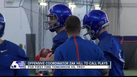 Harsin believes in Hill's play calling ability
