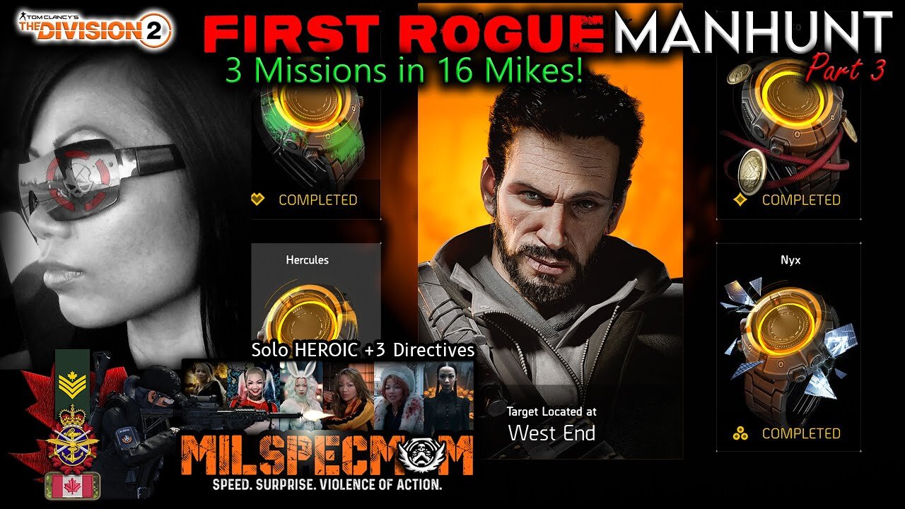 The Division 2 - First Rogue Manhunt - Part 3 of 4 | 3 Missions In Under 16 Mikes [2K 5.1]