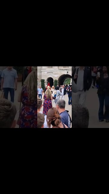 Tourist moved just in time #horseguardsparade