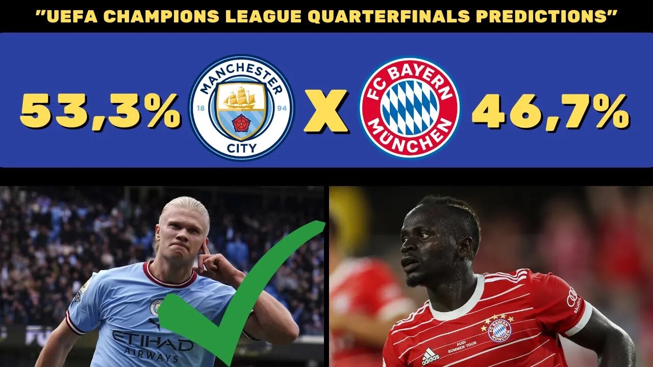 PREDICTIONS FOR THE UEFA CHAMPIONS LEAGUE QUARTERFINALS🔥🔥🔥