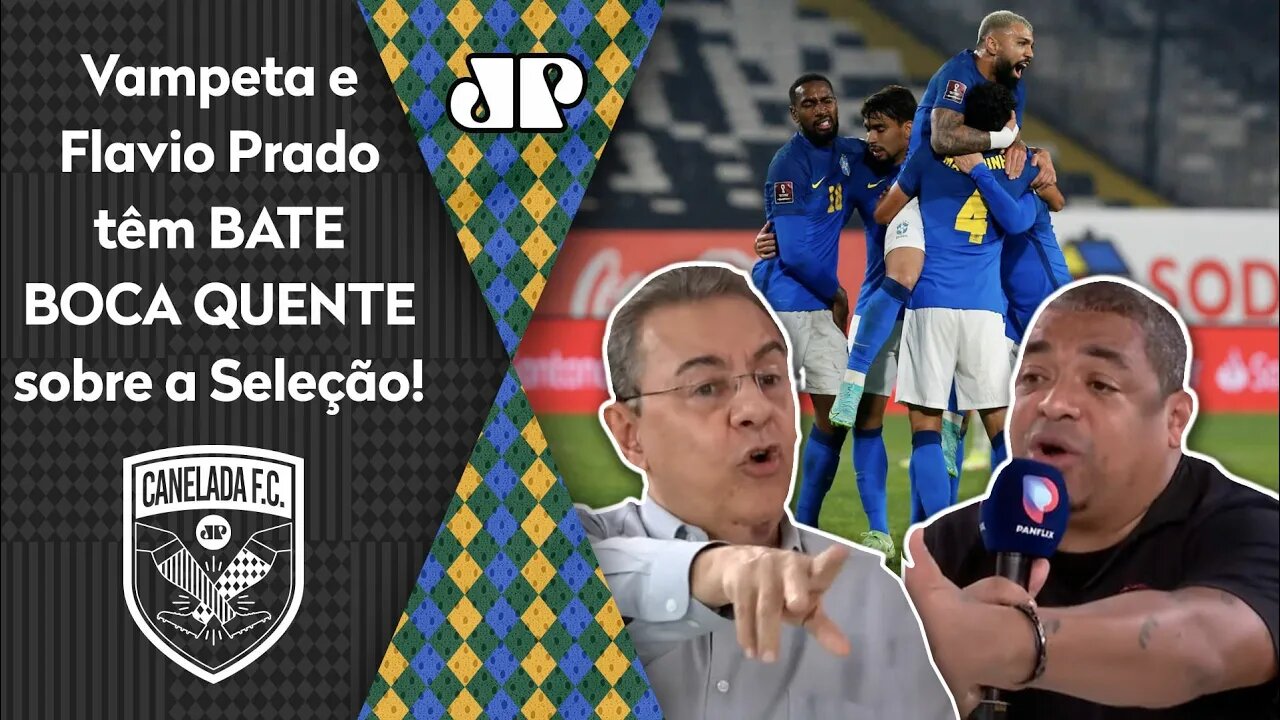 TRETA! Vampeta SE IRRITA e BATE BOCA com Flavio Prado sobre a Seleção Brasileira!