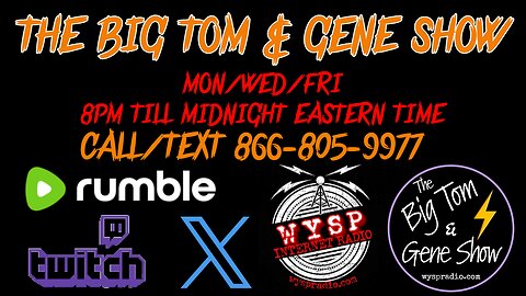 Big Tom & Gene Show - The Night Before The Trump Vs Harris Fight