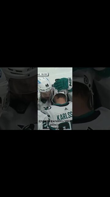 SJS@WPG Karlsson's 100th point of season|NHL #shorts