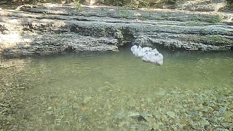 Slow Motion Big Rock Drop / Splash