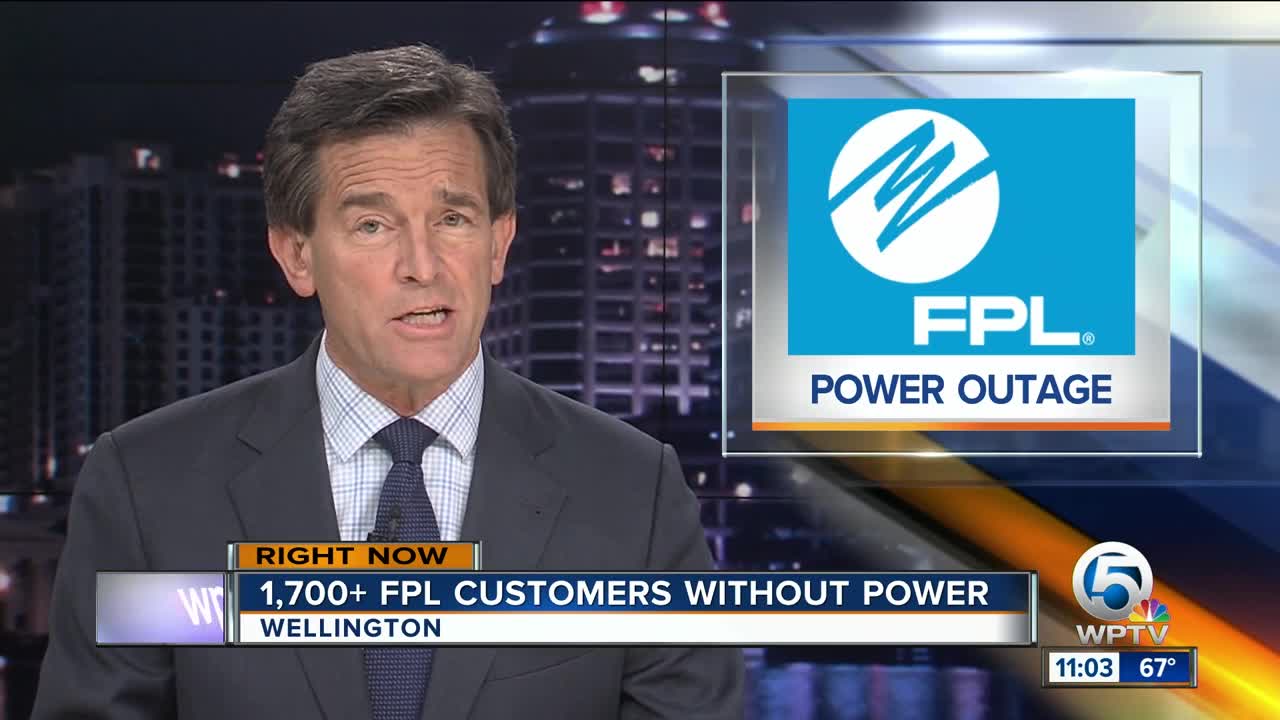 More than a thousand FPL costumers without power in Wellington