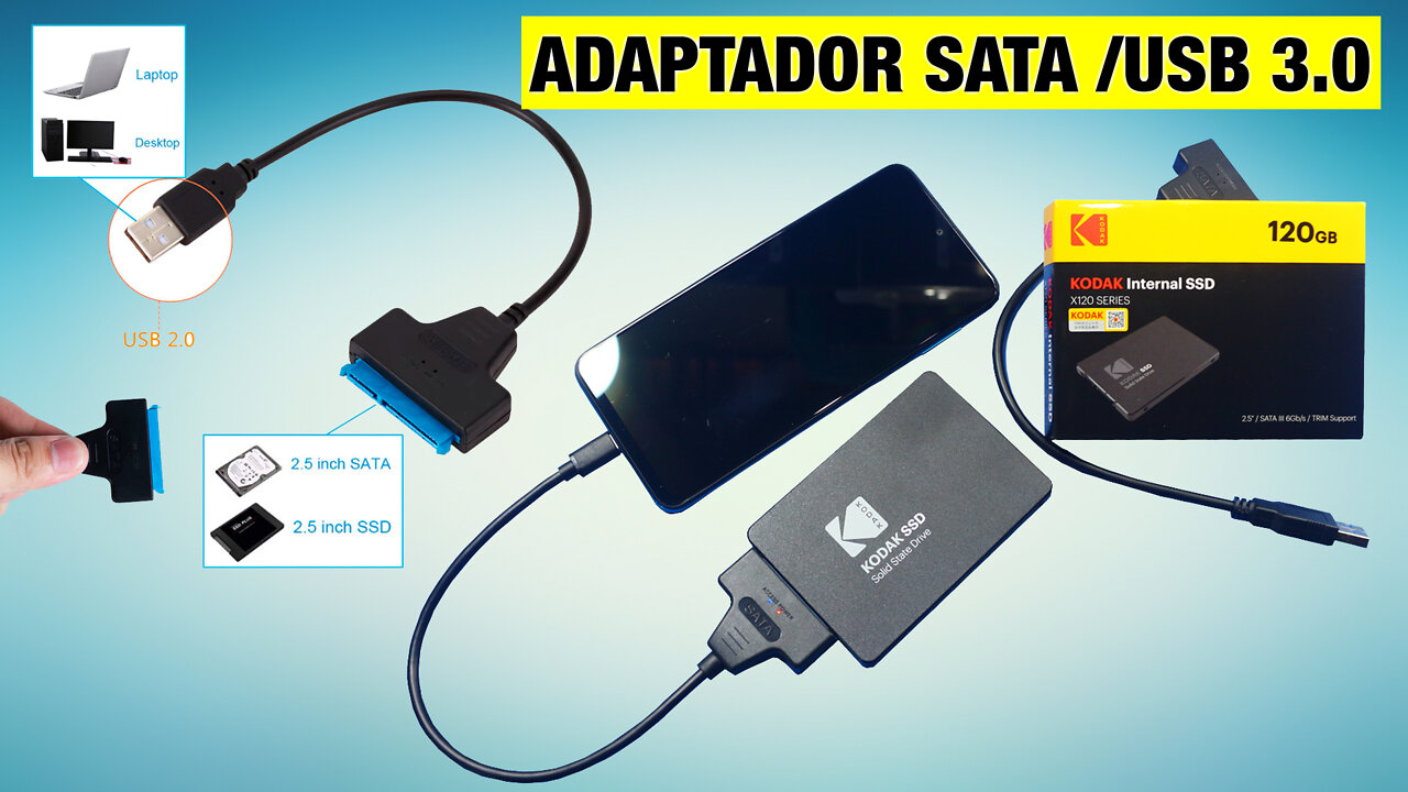 ADAPTADOR USB 3.0 PARA SSD - TRANSFORME SEU SSD EM UM SUPER PEN DRIVE