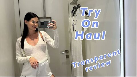 Transparent Try on Haul see through t-shirt