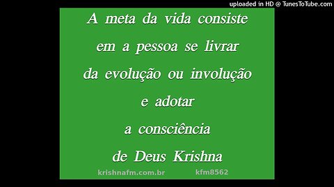 A meta da vida consiste em a pessoa se livrar da evolução ou involução e adotar a... kfm8562