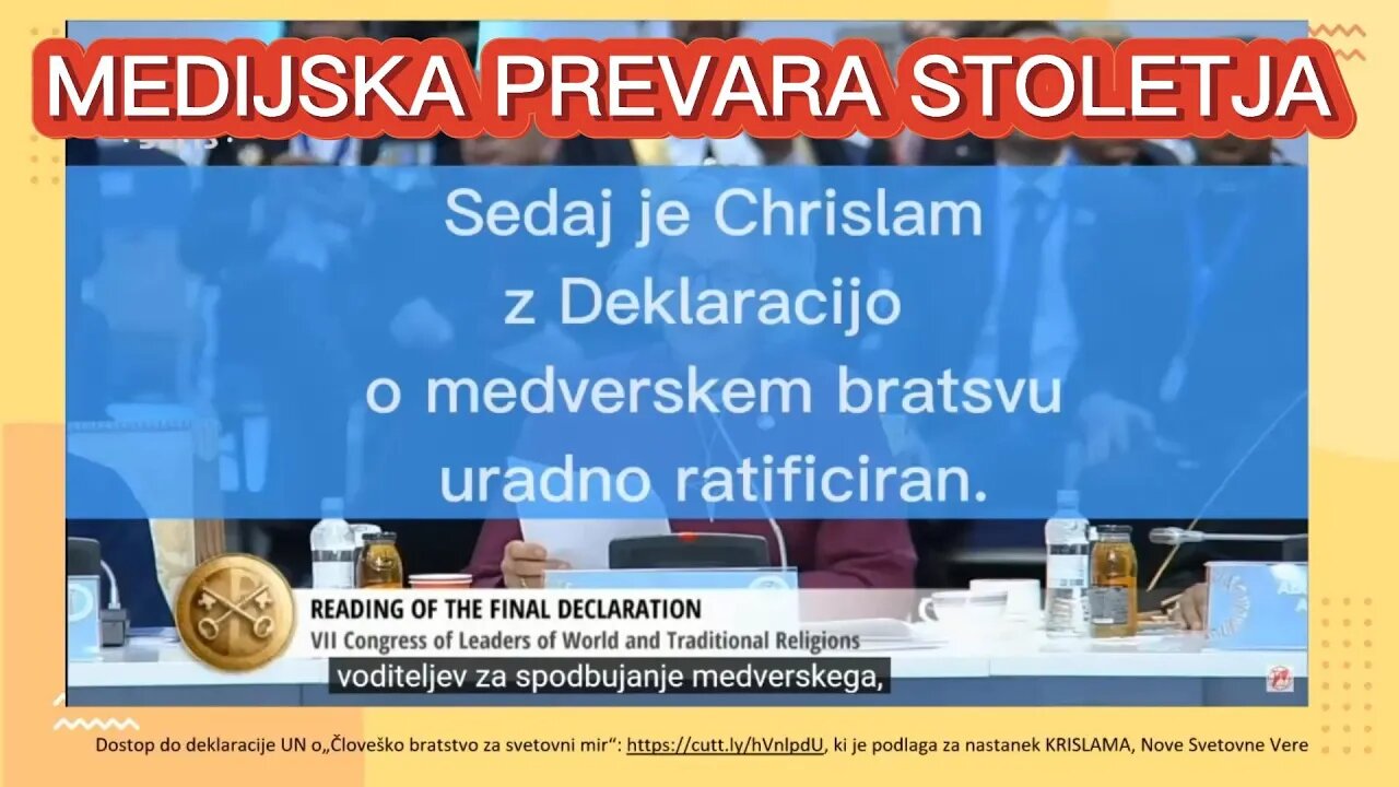 MEDIJSKA PREVARA STOLETJA - New World Religion: CHRISLAM je sedaj "ENA SVETOVNA VERA" Mihael Bellis