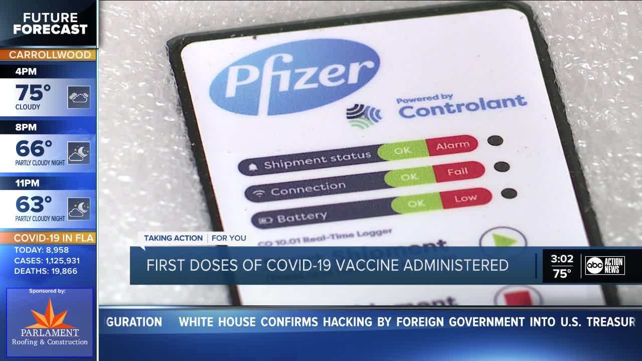 COVID-19 vaccine arrives in Tampa