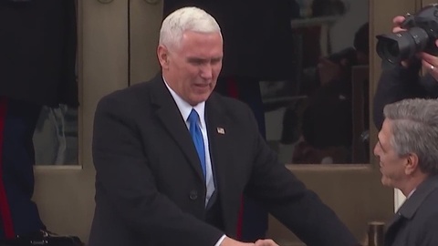 Mike Pence is presented at the Presidential inauguration ceremony