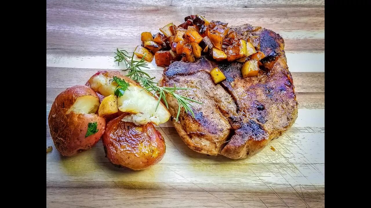 Monster Thick Pork Chops on the Blackstone Griddle