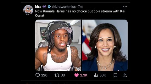 Kai Cenat says he’s been getting calls from Kamala Harris campaign and the secret service