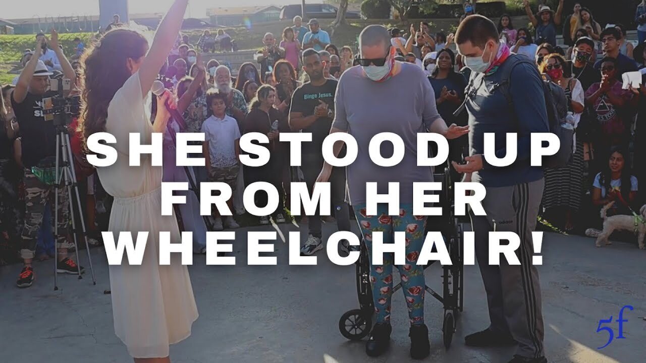 SHE STOOD UP FROM HER WHEELCHAIR!