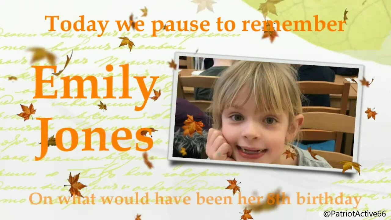 Today we pause to remember Emily Jones who should’ve been celebrating her 8th birthday today