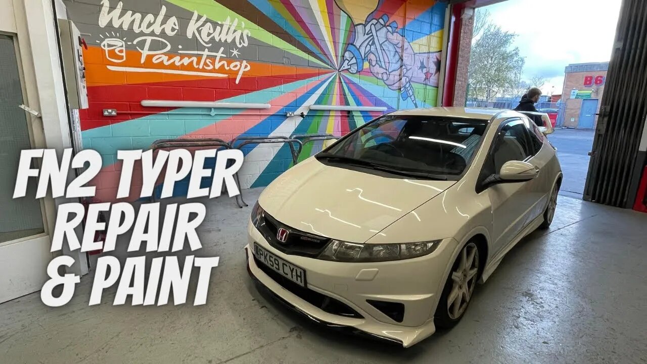 Championship White FN2 TypeR Repair and Paint