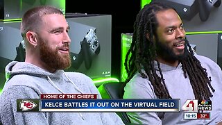 Kelce battles it out on the virtual field