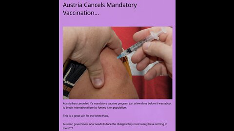 Austria Cancels Mandatory Vaccination...