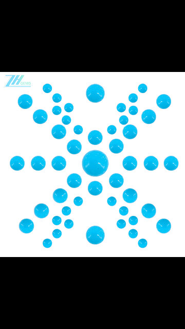 Turquoise 5mm loose beads pretty blue stone Turquoise Round Cabochon Jewelry Design 05