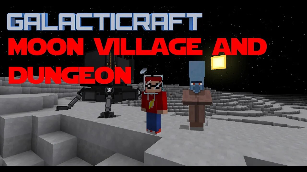 Minecraft - Mod Tutorial Galacticraft - Tier 1 Rocket Launch, Moon Village and Dungeon