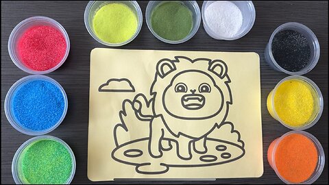 Sand Painting A Lion: Dress up Dream