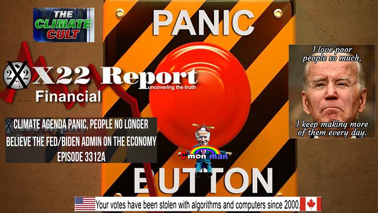 Ep 3312a - Climate Agenda Panic, People No Longer Believe The Fed/Biden Admin On The Economy