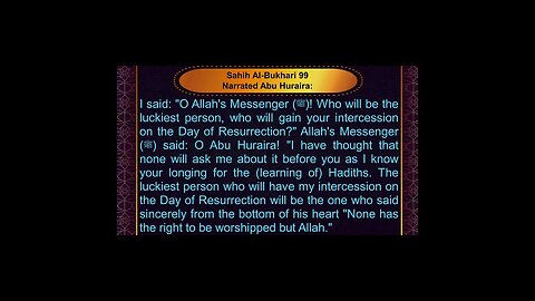 English Series - Sahih Al Bukhari # 99 - Book 3 (Book of Knowledge) - Hadith 41 #shorts