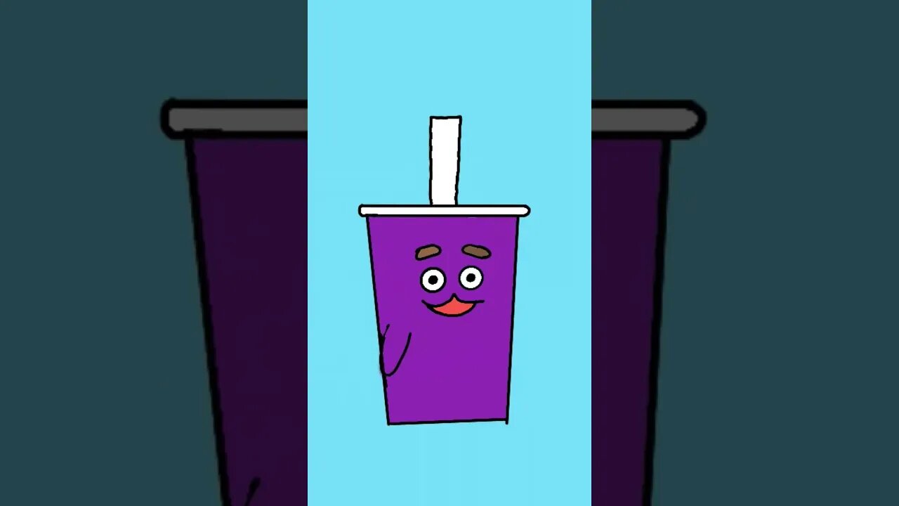 grimaceshake👍in hot summer #animation #cartoon #grimaceshake