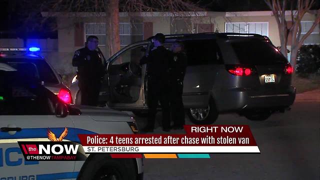 4 juveniles steal car, lead police on chase