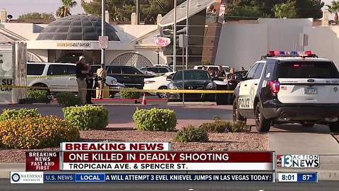 1 fatally shot near Tropicana, Spencer Street