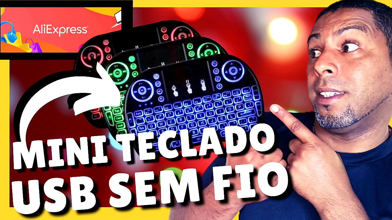 Mini teclado USB sem fio do Aliexpress