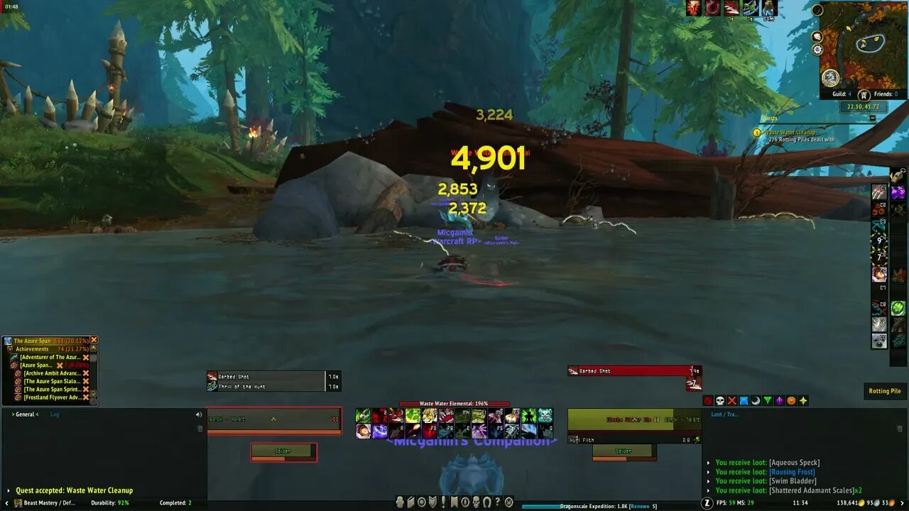 World of Warcraft Dragonflight Waste Water Cleanup