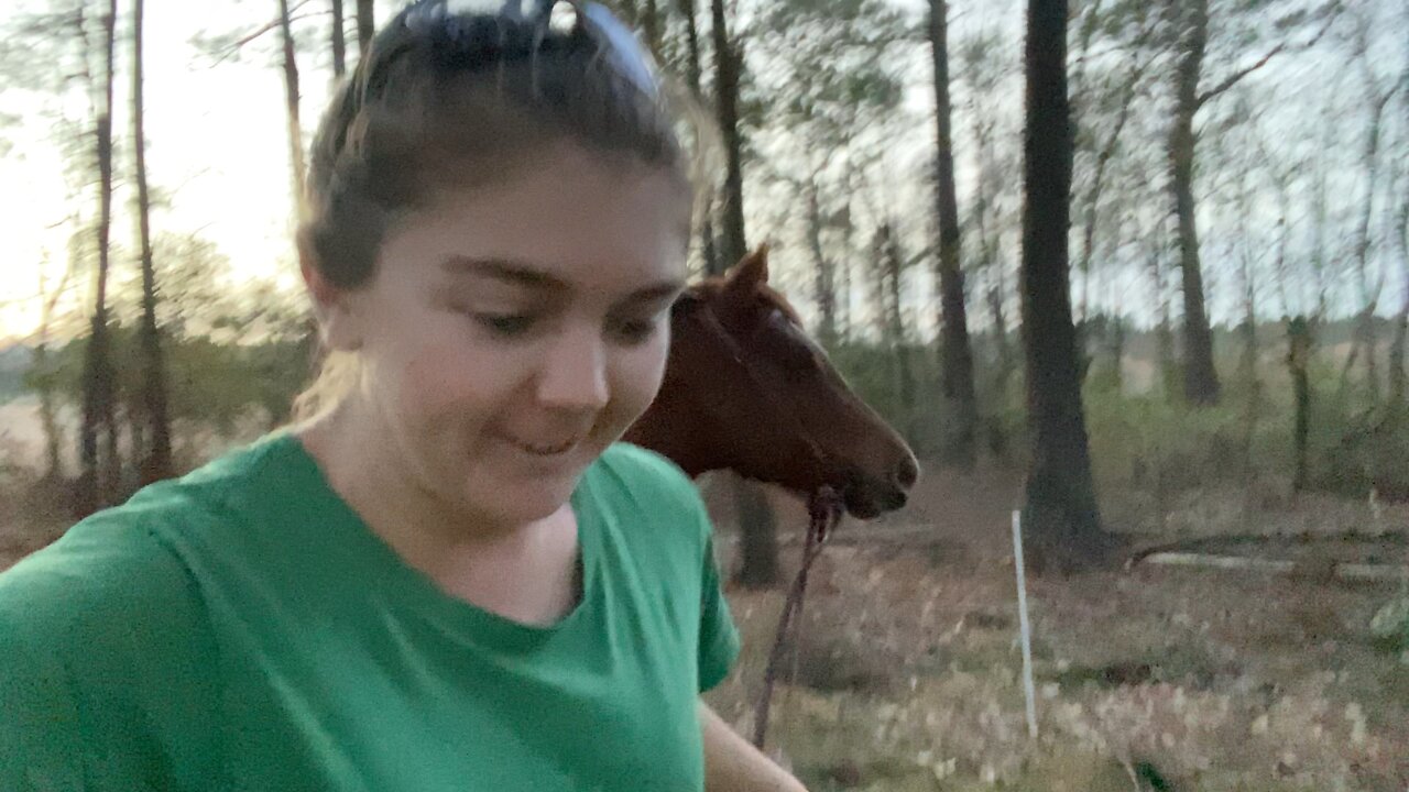My sister & I went on a trail ride