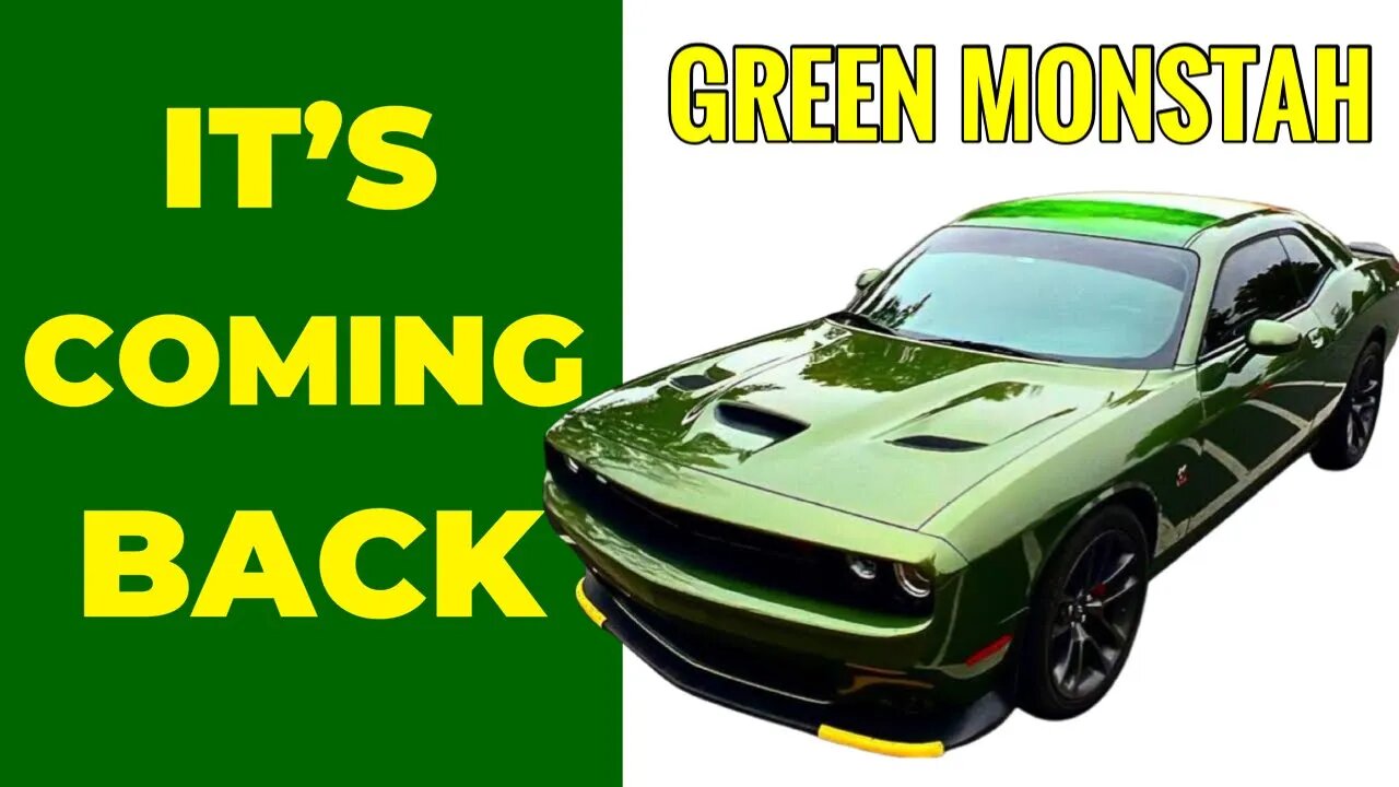 Green Monstah Is Coming Back! Rebuilt Title Not Certificate of Destruction