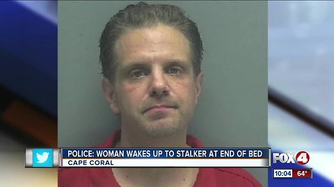 Woman wakes up to stalker at end of bed