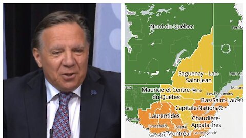 Voici toutes les régions qui passent en zone jaune dès la semaine prochaine au Québec