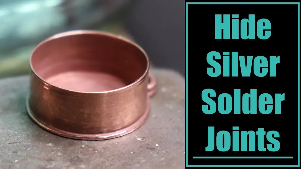 How to hide silver solder on copper.