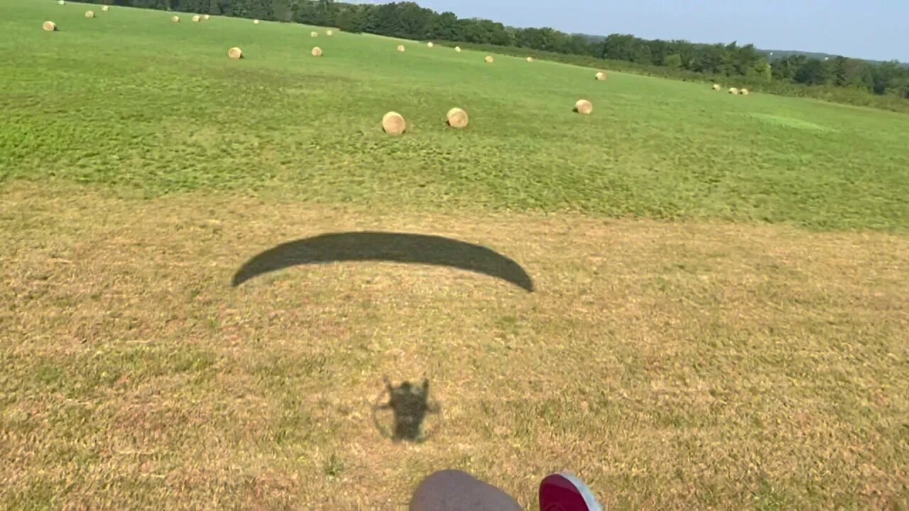 Slowest hay bale slalom ￼ever! #Paramotor