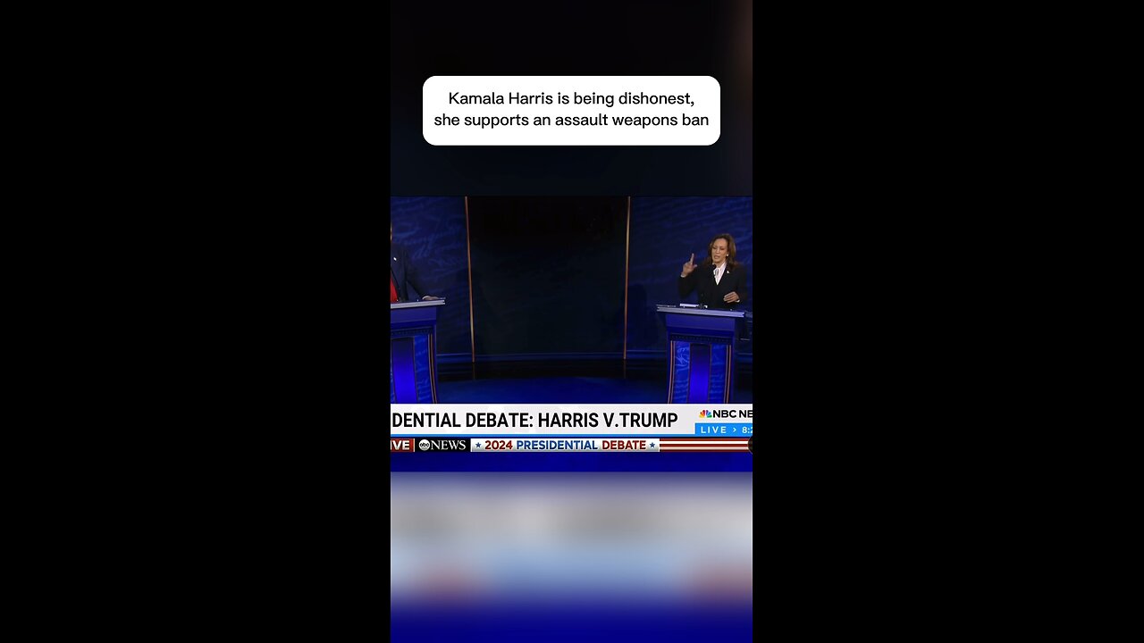 Watch Kamala Harris be dishonest regarding an assault weapons ban in tonight’s presidential debate