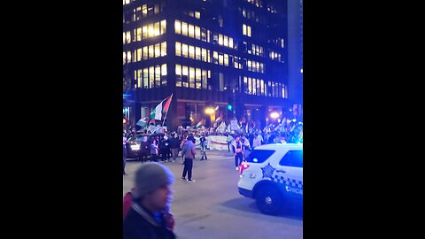 Pro Palestinian Rally, Downtown Chicago, Wednesday, 10/11/23