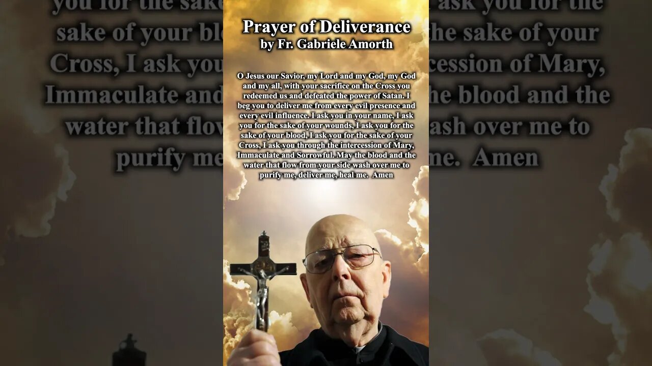 Prayer of Deliverance by Fr Gabriele Amorth #shorts