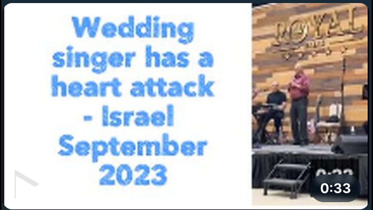 Wedding singer has a heart attack - Israel 🇮🇱 September 2023