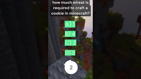 How much wheat is required to craft a cookie in minecraft?