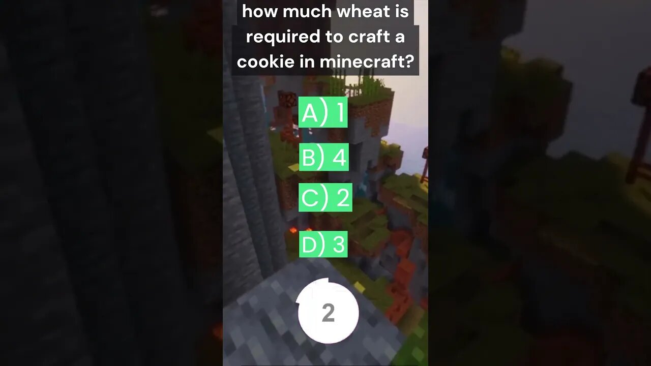 How much wheat is required to craft a cookie in minecraft?