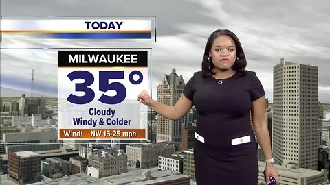 Cloudy and windy Friday