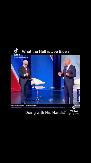Biden Town Hall Clenching Fists